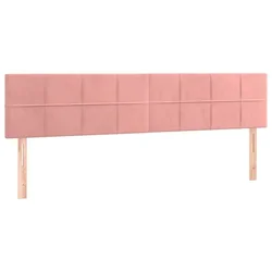Vidaxl Posteljno vzglavje roza 180x5x78/88 cm žamet