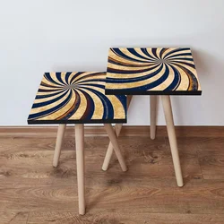 Hanah Home Set klub stočića 2Shp19, 2 komada, Šareni