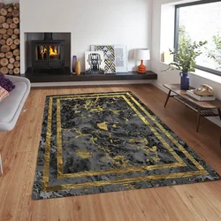 Conceptum Hypnose Tepih Cg40, Pravougaoni, 180 x 280 cm, Sivo-zlatne boje