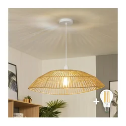 Brilagi - LED luster na sajli CERIA BOHO 1xE27/40W/230V prečnik 70 cm braon