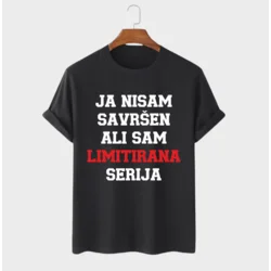 MAFIMI Muška majica Ja nisam savršen ali sam limitirana serija, Crna