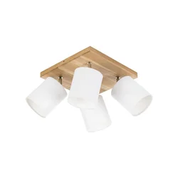 Spot-Light DO56844474 - Plafonsko spot svetlo APRILLIA 4xE27/25W/230V hrast/bela