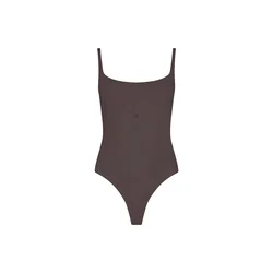 GOD SAVE QUEENS Bodi Second Skin Square-Neck Bodysuit kostanj rjava