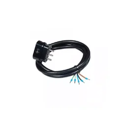 Priključni kabl trofazni 16A 400V 10000W, crni 3m  H05RR-F 5G2,5