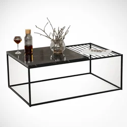 Hanah Home Klub sto Zinus, 95x43x55 cm, Antracit