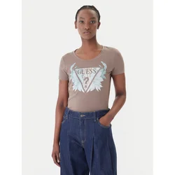 Guess Majica W6GI12 K3027 Rjava Regular Fit