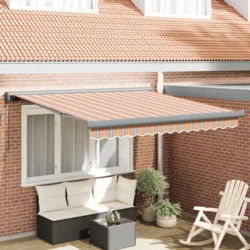 Povlačivi tende Šareni 350 x 250 cm Platno i Aluminij