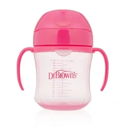 Dr.BrownS Trening Čaša 180Ml Sa Mekanim Jezičkom-Roze