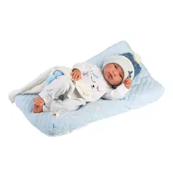 Llorens 84329 NEW BORN BOY - realistična lutka za bebe s punim vinilom - 43 cm