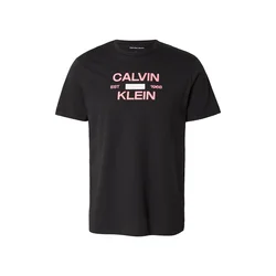 Calvin Klein Jeans Majica  roza / črna / bela
