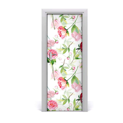 tulup.si Samolepilni tapete na vratih Vrtnice in potonike 75x205 cm