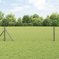 vidaXL Šesterokotna ograja Siva 0,8 x 10 m PVC