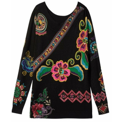 Desigual Jers Kira ženski pulover, XL, črn