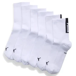 PUMA Unisex Short Socks (3-Pack), Men, White/Black, 43-46
