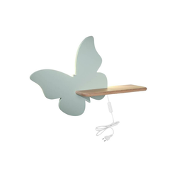 Butterfly Wall Lamp 5W Led 4000K Iq Kids With Cable, Switch And Plug Mint