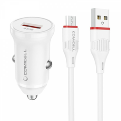 Auto punjac Comicell Superior CO-BZ18 FAST 18W USB QC 3.0 Micro beli