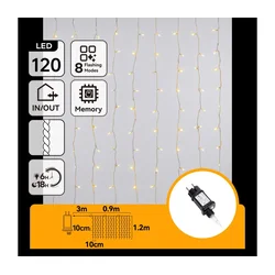 Aigostar - LED spoljašnja božićna svetlosna girlanda 120xLED/8 funkcija 3,9x1,2m IP44 topla bela