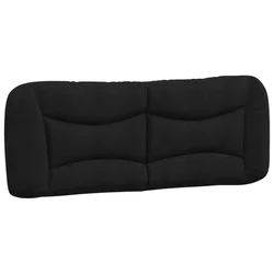 Vidaxl Blazina za vzglavje Hvar črna 140 cm blago
