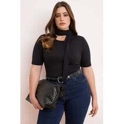 Trendyol Curve Ženska bluza Tbbss26Af00016, Crna