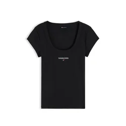 Tommy Jeans Majica črna/bela
