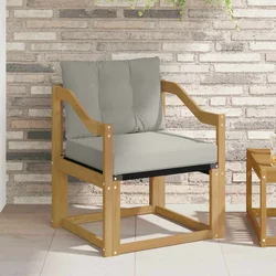 Vanjski kauč Čvrsto drvo akacije Bijela i svjetlosiva