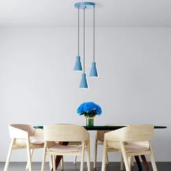 Opviq Luster Konikkem-6357-3, 75-114cm, 40 cm, 3xE27, Plavi