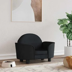 Pasja postelja črna 66x40x45 cm žamet