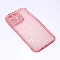 Maska za telefon Heart Color IMD za iPhone 14 Pro Max 6.7 roze