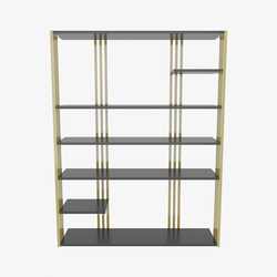 HANAH HOME Polica za knjige Jenny Anthracite Gold