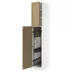 METOD Visoki element-ostava, bela/Forsbacka hrastovina, 40x60x220 cm