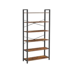 Songmics Knjigarna 6 polic 80x30x186 cm rjava