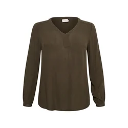 KAFFE CURVE Bluza Ami temno zelena