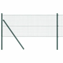 Vidaxl Sistem za pritrditev varjene žične ograje 50 x 0,5 m Zelena