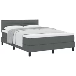 Krevet s opruga kutije Tamno siva 140 x 190 cm tkanina