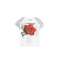 Desigual Majica rdeča/črna/bela