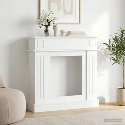 Okvir za kamin Bijela 102 x 26 x 100 cm Konstruirano drvo