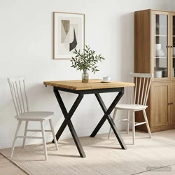 vidaXL 70 x 70 x 75 cm Masiven les akacije Bela in črna Kvadrat