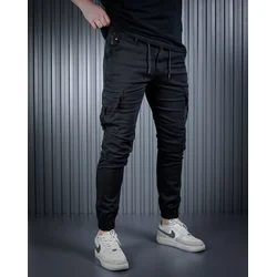 Denistar Muške pantalone 100/2541, Kargo, Crne