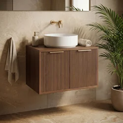 Kopalniška omarica pod umivalnikom Rea Core 60cm Brown