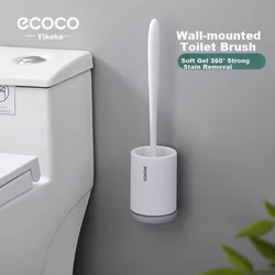 Ecoco Silikonska četka za WC šolju sa držačem, Bela