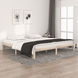 vidaXL Posteljni okvir iz trdne borovine 200x200 cm