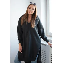 Insulated sweatshirt with graphite side slits