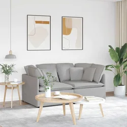 Modularna sofa s jastucima, tkanina, oblak sive boje