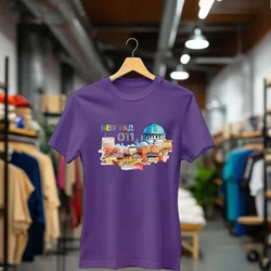 Camiseta Majica sa štampanim printom Cam 270, Ženska, Patlidžan