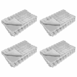 Protuklizna deka od umjetnog zečjeg krzna Olite 4 pcs Siva
