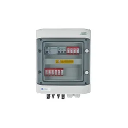 DCAC switchgear // IP65, SPD DC Noark 1000V type 2, 2 x PV string, 2 x MPPT // SPD AC Noark type 2, 20A 3-F, RCD type A 40A/300mA