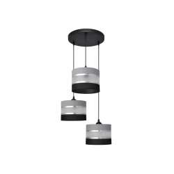 Luster na sajli HELEN 3xE27/15W/230V crna/siva/srebrna