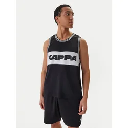 Kappa Majica brez rokavov Authentic Sainos 382E2PW Črna Regular Fit