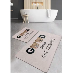 Lessentiel Maison Kupatilski otirač Things, 2 komada, Bež