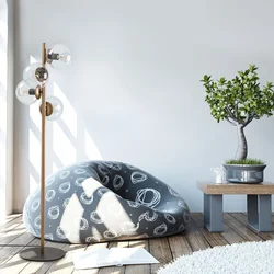 Aberto Design Podna lampa Faze-NT-116, 130 cm, 32 x 32 cm, 4 x E27, Zlatne boje